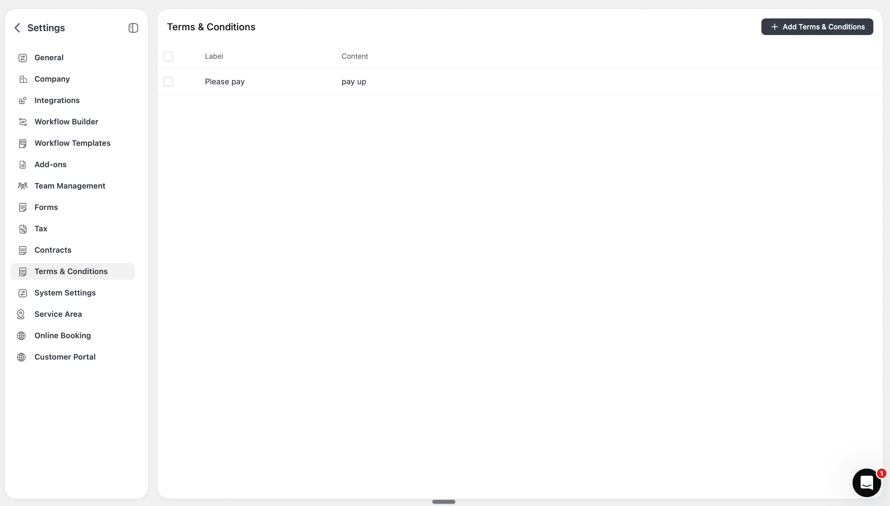terms and conditions inside fieldcamp