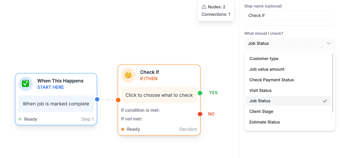 conditional automation for field businesses