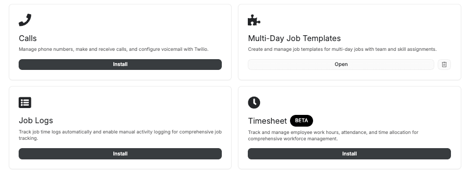 enable multi day job scheduling in FieldCamp