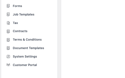 job templates in FieldCamp sidebar