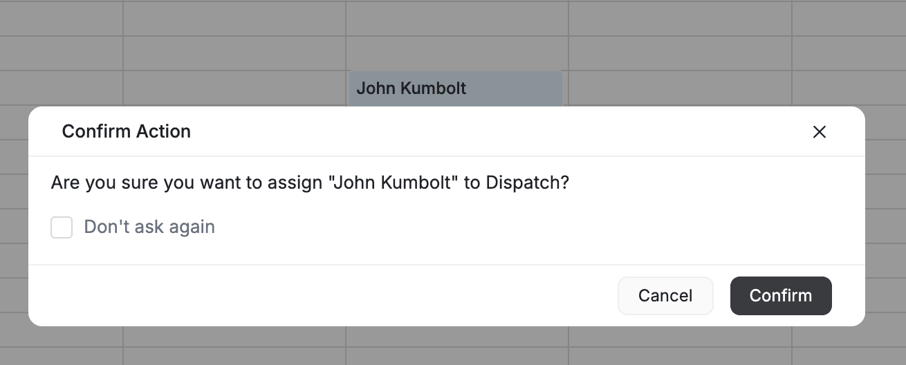 drag and drop a job from the tray to the calendar