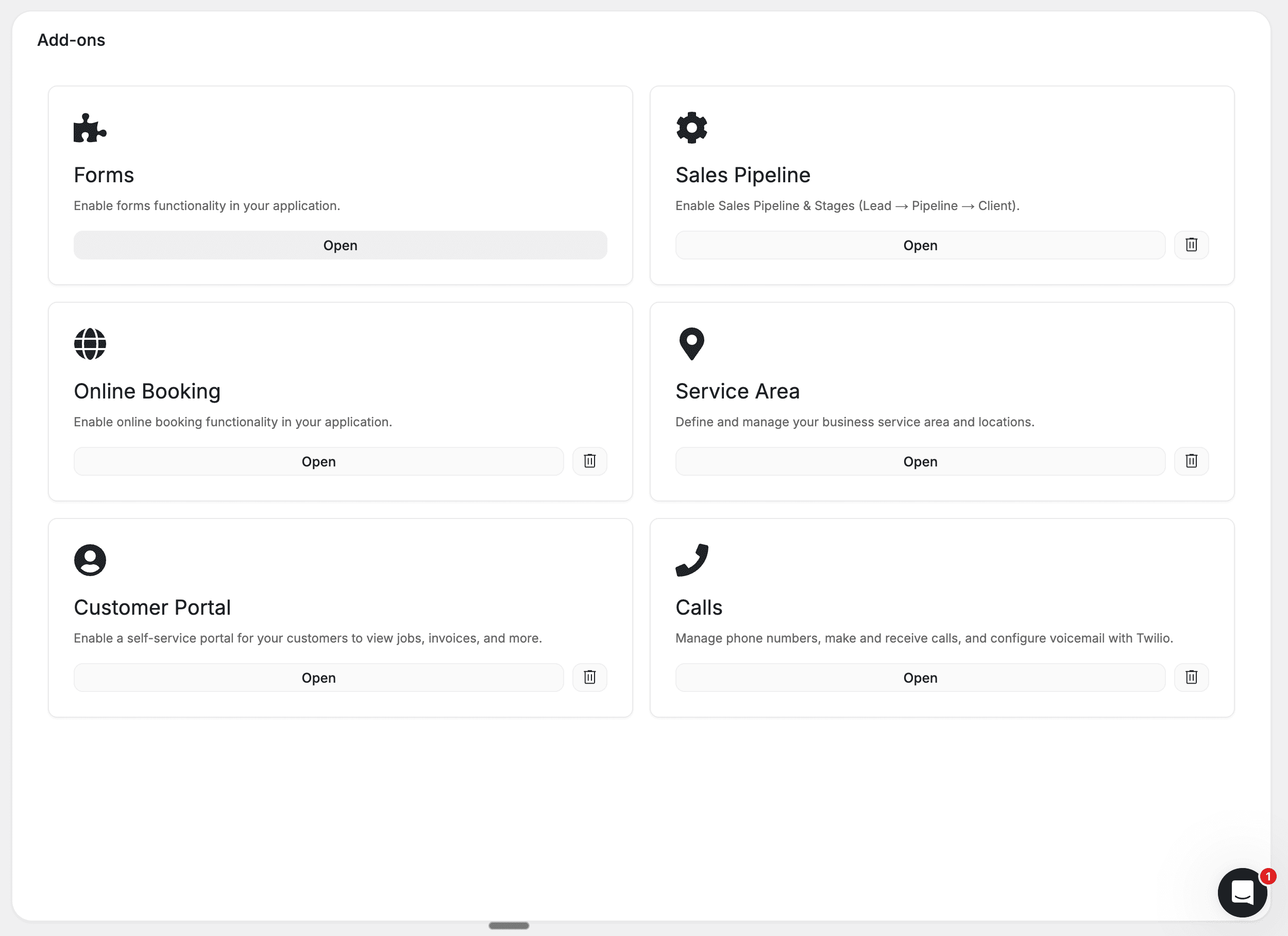 job checklist add ons